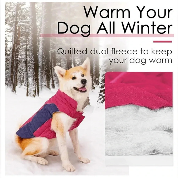 NWOT Dog Cold Weather Coat - Cozy Waterproof Windproof Reversible Outerwear - Picture 13 of 14